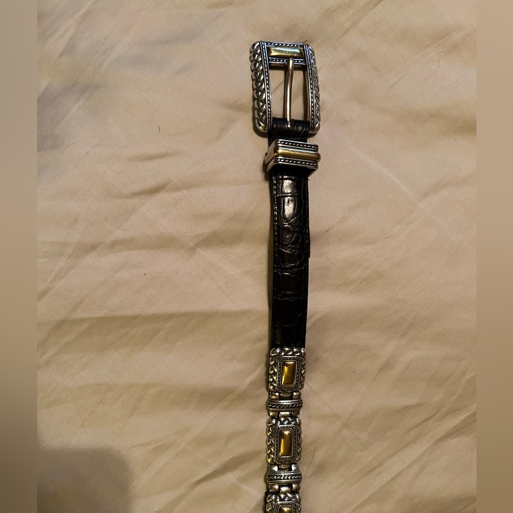 Women’s Preowned Brighton Black Leather Belt